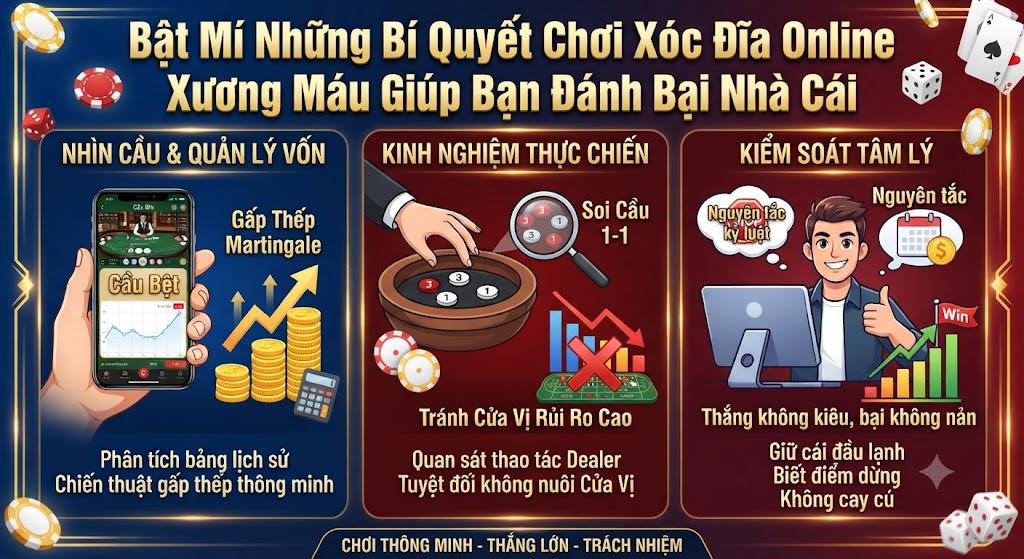 bí quyết chơi xóc đĩa online